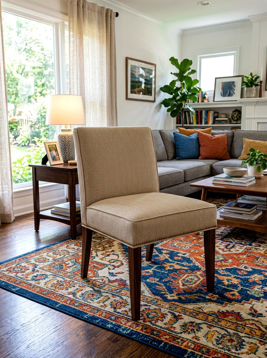 Transitional style armless chair - 30 armless chair living room ideas