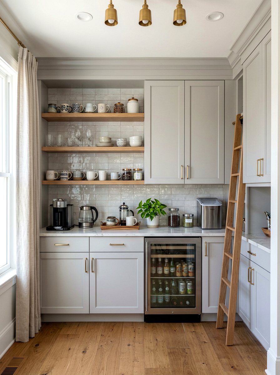 Transitional style beverage pantry - 30 beverage pantry ideas