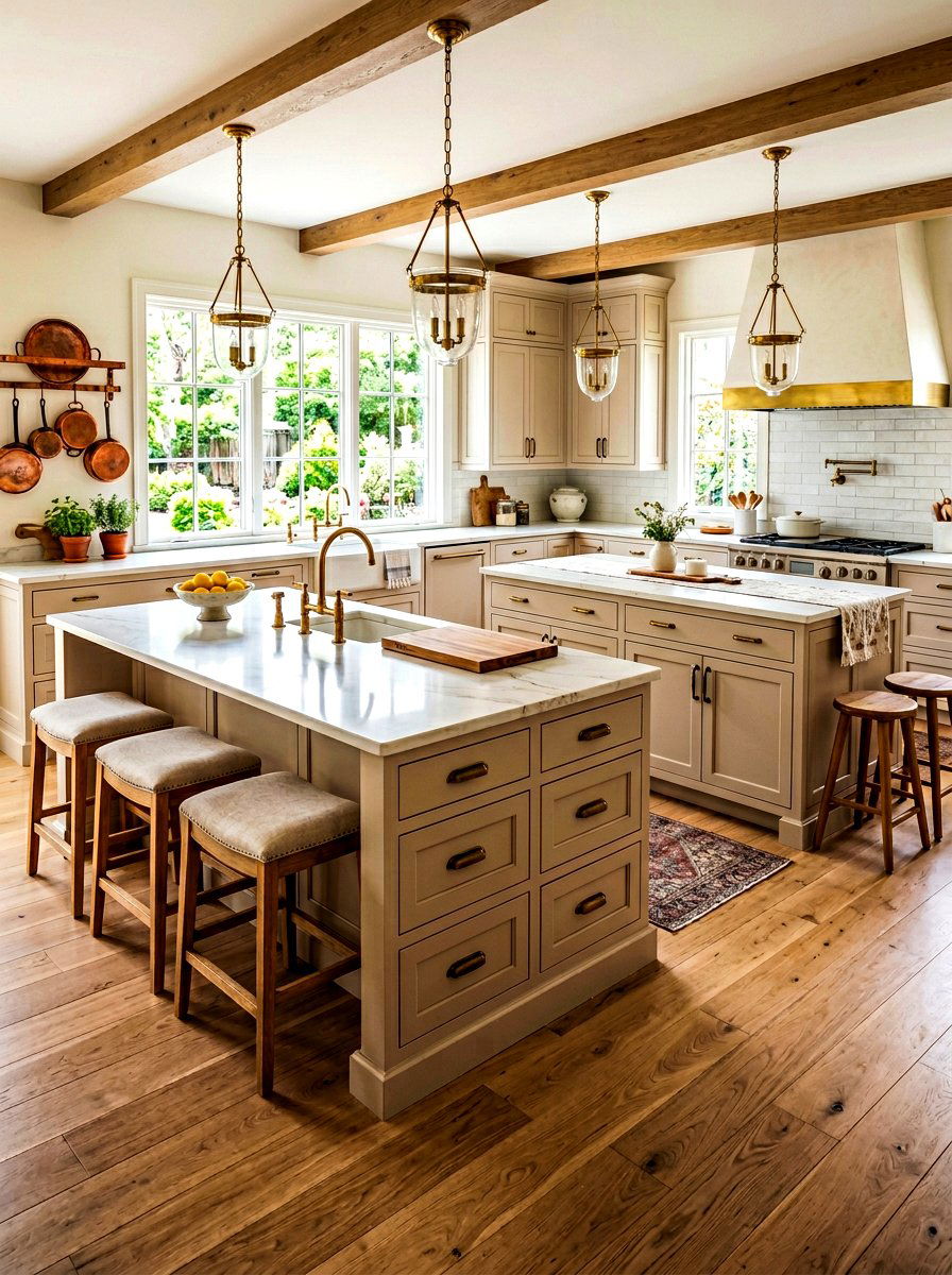 Transitional style kitchen islands - 30 double island kitchen ideas