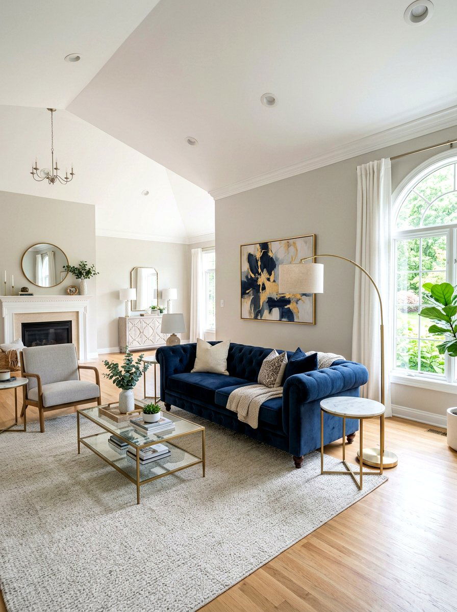 Transitional style living room - 30 quiet luxury living room ideas