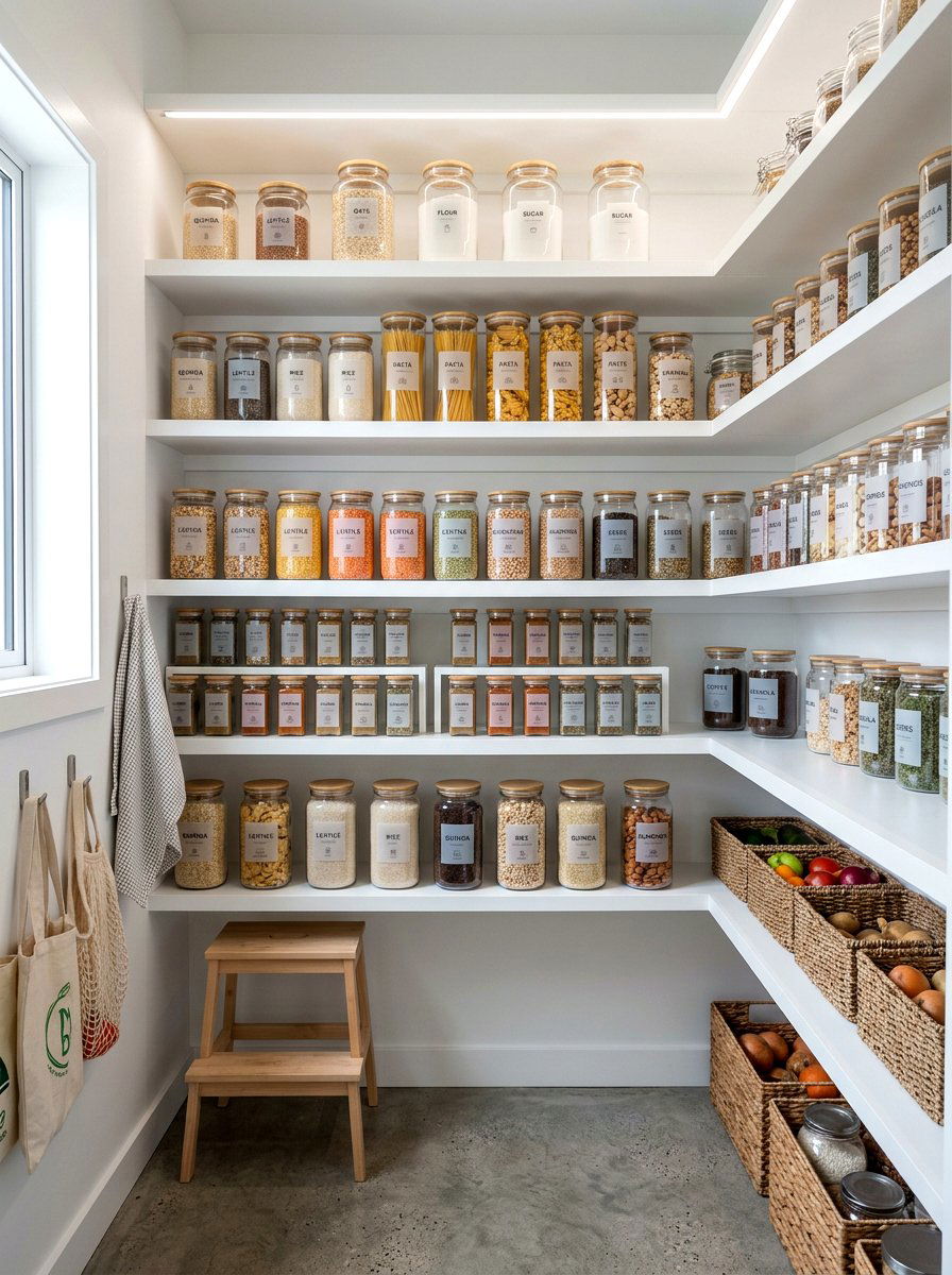 Translucent Pantry Sticker Label - 30 label system pantry ideas