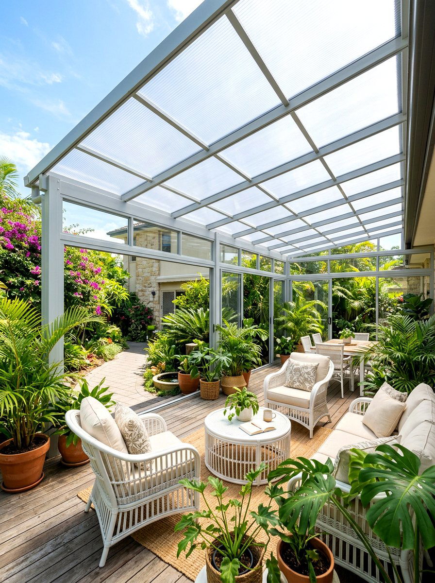 Translucent Roof Panel - 30 attached patio cover ideas