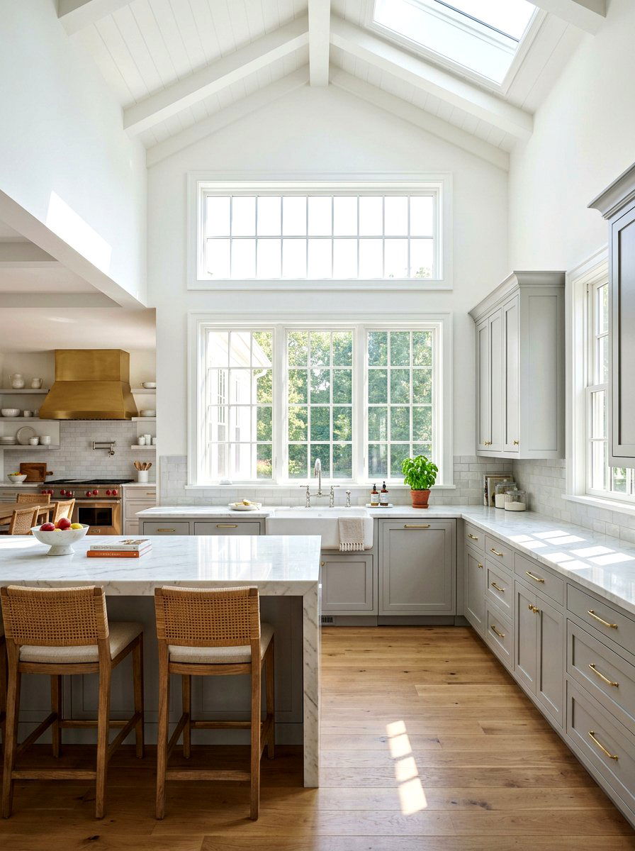 Transom window over sink - 30 sink window kitchen ideas
