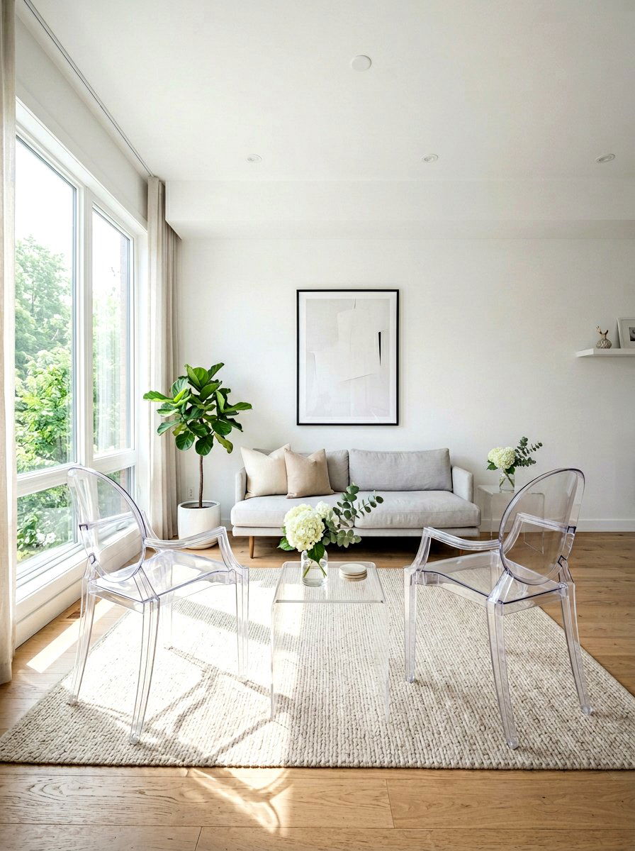 Transparent Furniture Living Room - 30 small space living room ideas