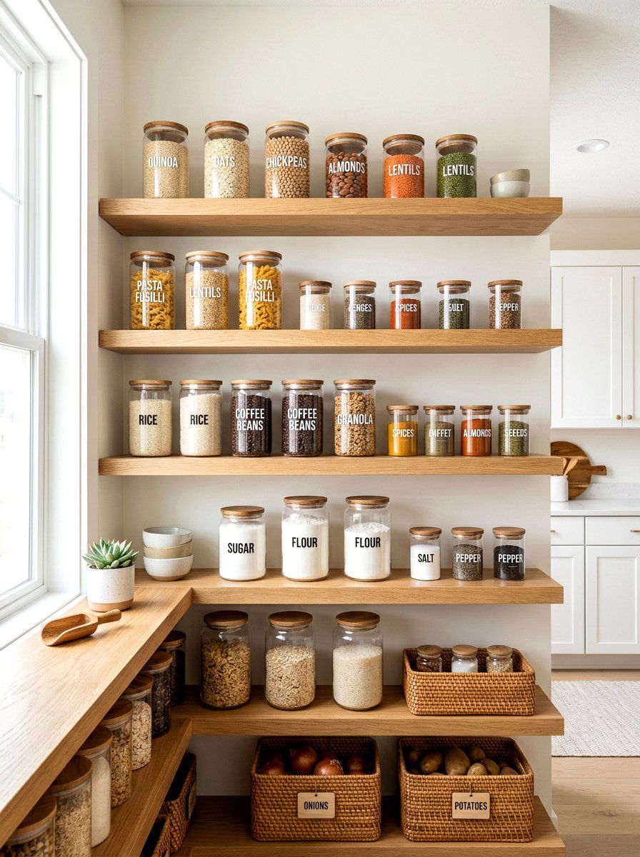 Transparent Pantry Decals - 30 pantry label ideas
