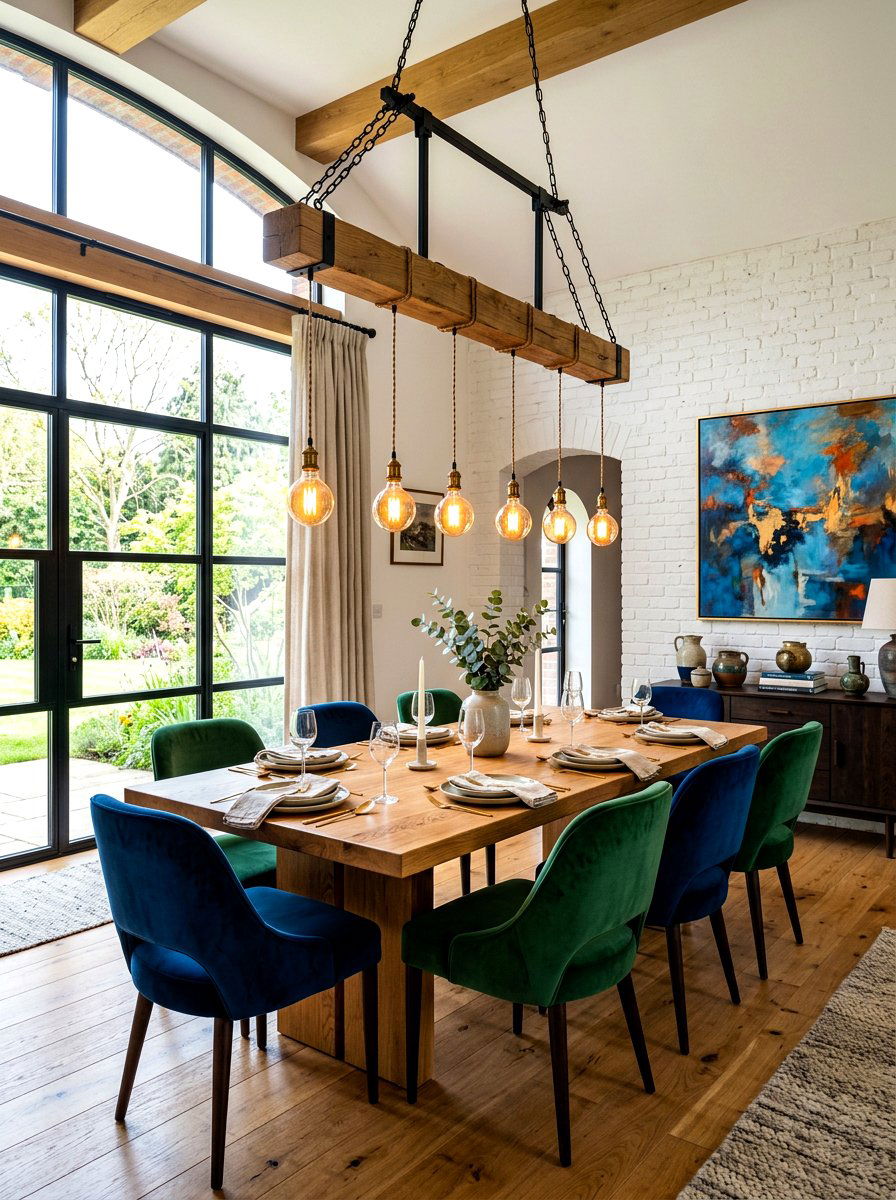 Trapeze bar hanging light - 30 vintage circus decor ideas
