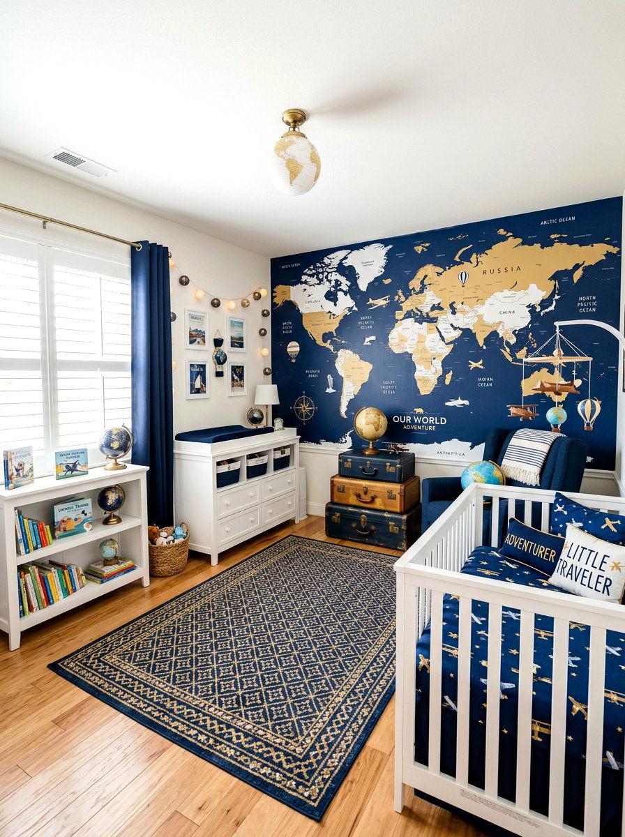 Travel Boy Nursery - 30 boy nursery ideas