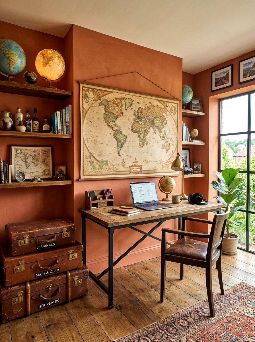 Travel Home Studio - 30 masculine home studio ideas