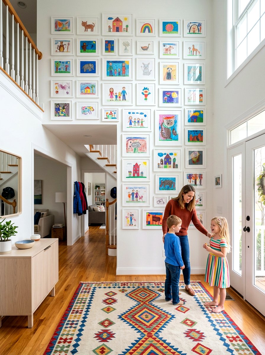 Travel photo gallery wall - 30 salon wall ideas