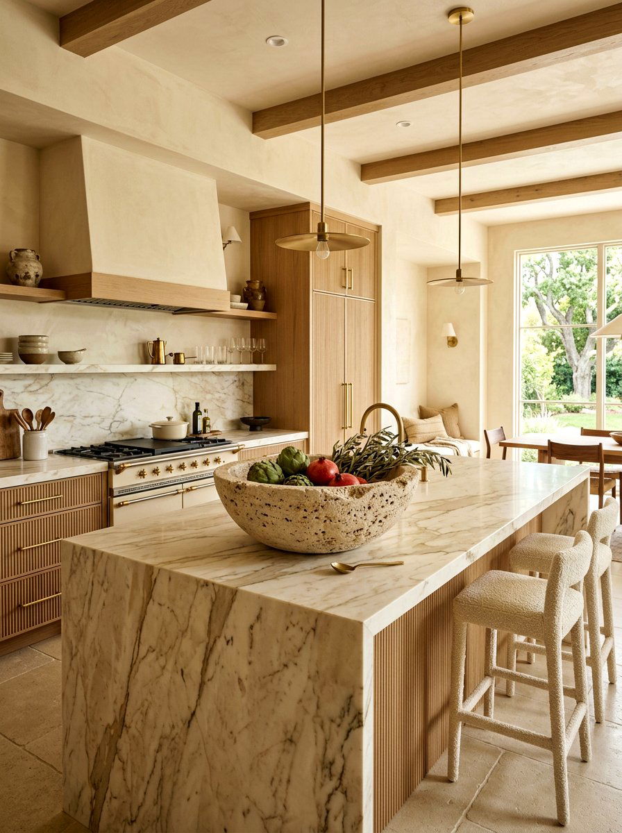 Travertine Bowl - 30 sculptural centerpiece ideas