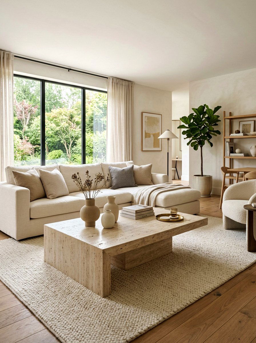 Travertine Coffee Table - 30 travertine decor ideas