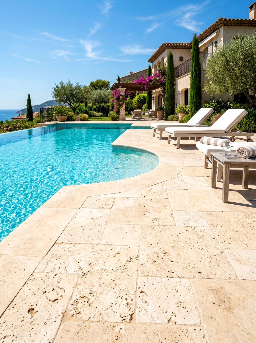 Travertine Outdoor Pavers - 30 stepping stone ideas