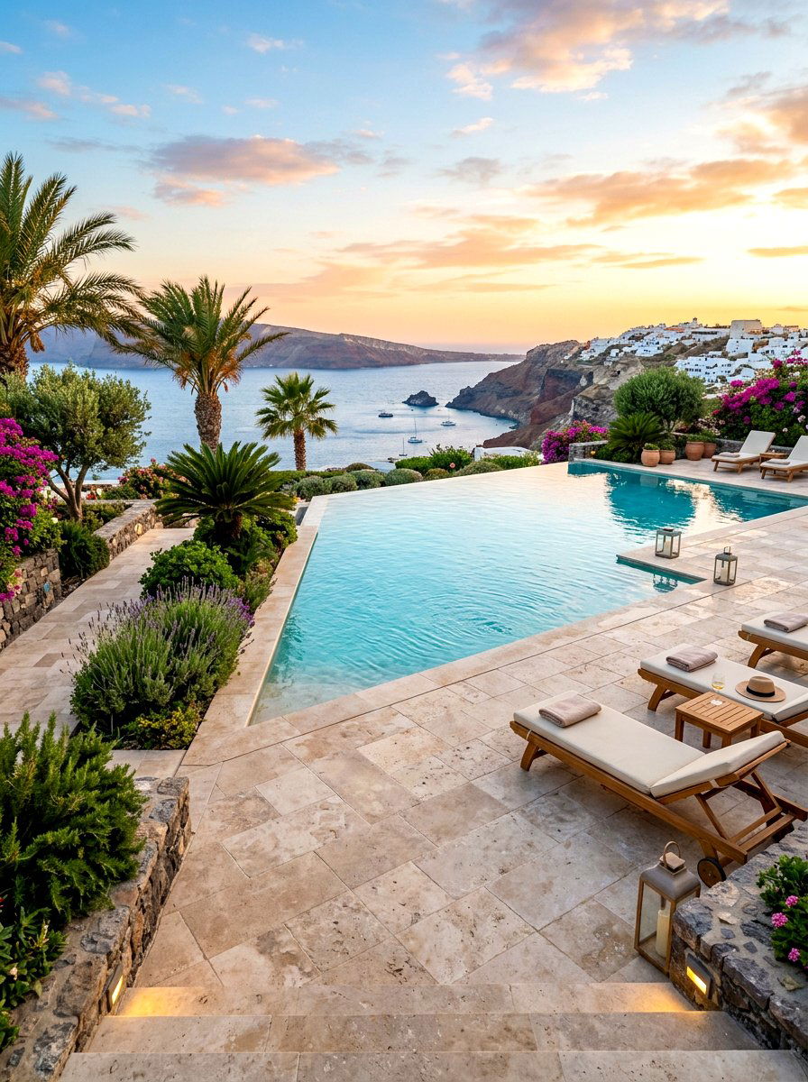 Travertine Paver Pool Deck - 30 pool deck ideas