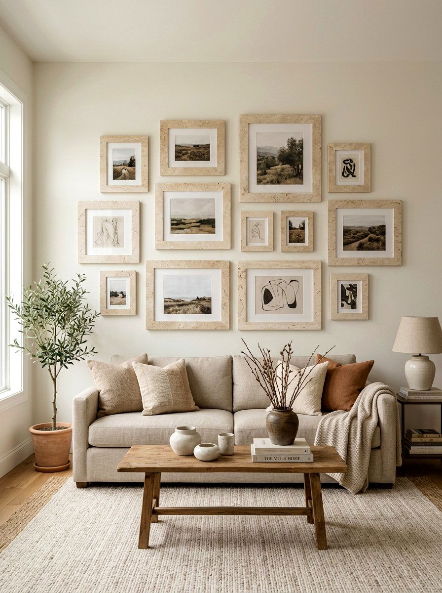 Travertine Picture Frame - 30 travertine decor ideas
