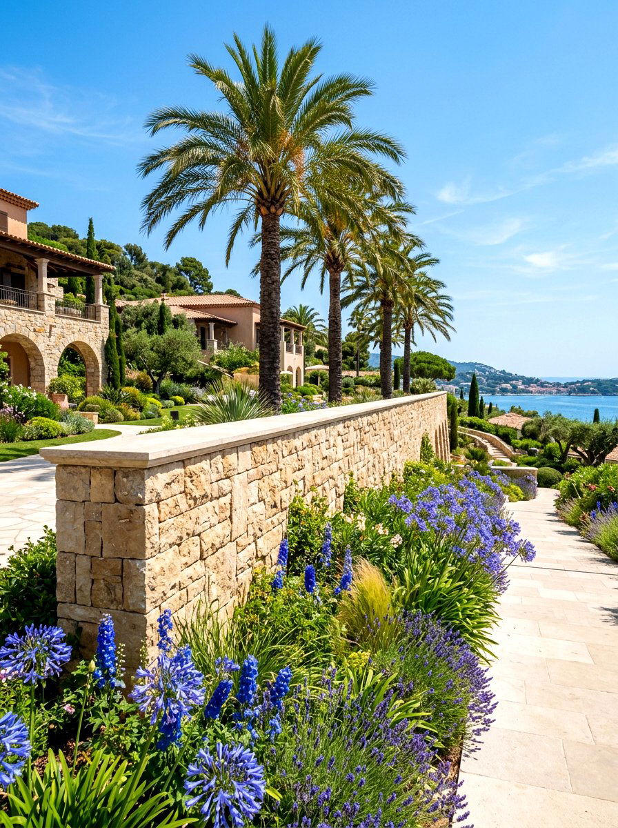 Travertine Retaining Wall - 30 retaining wall flower bed ideas