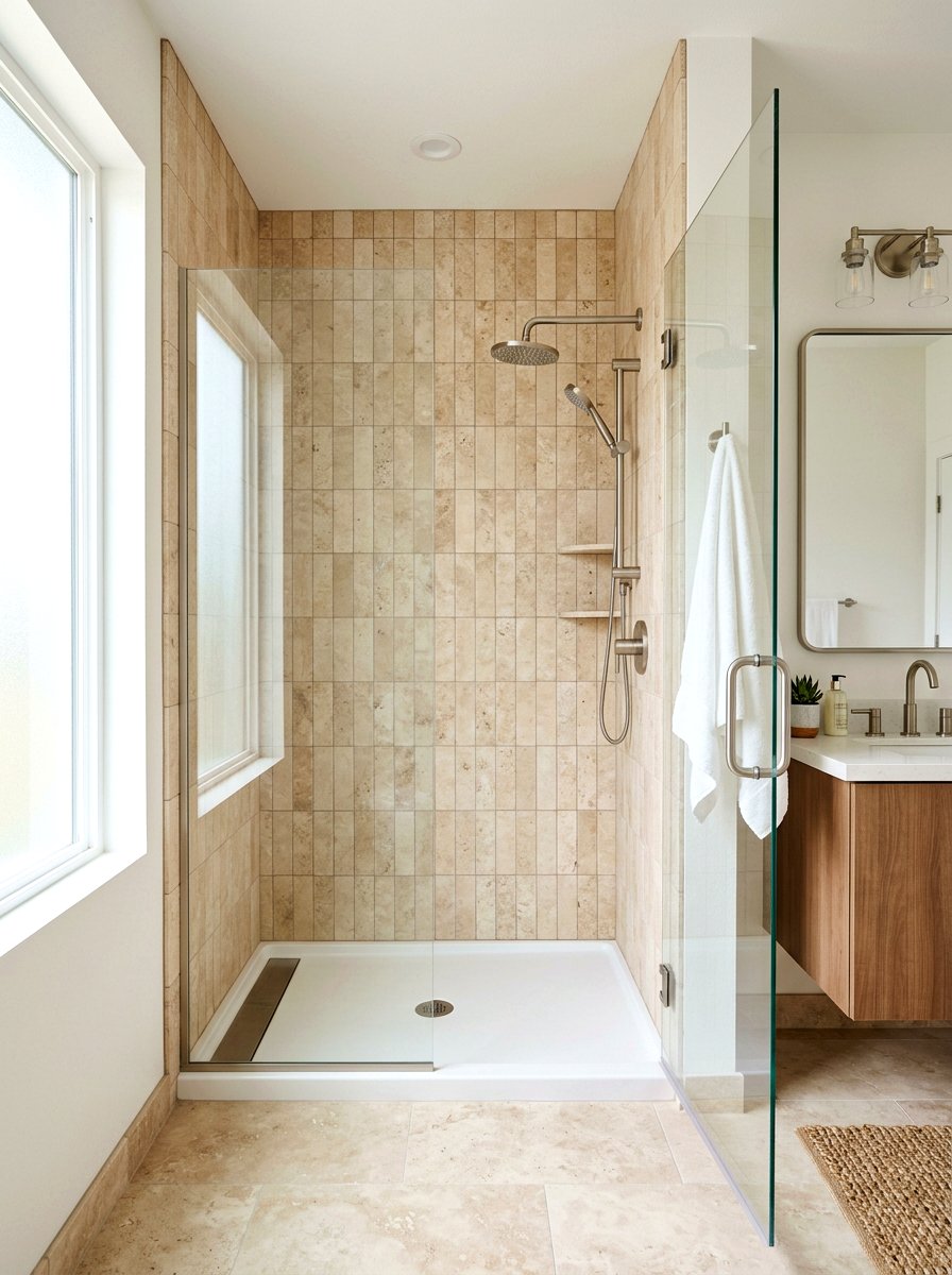 Travertine Subway Tile - 30 travertine bathroom ideas