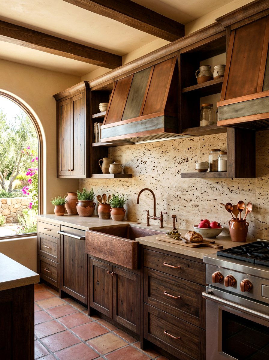 Travertine slab backsplash - 30 slab stone backsplash ideas