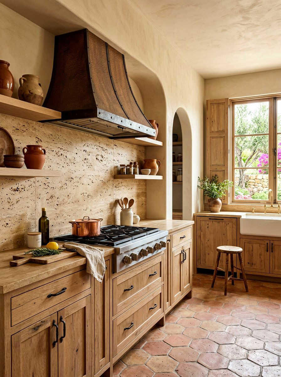 Travertine slab backsplash - 30 slab backsplash ideas