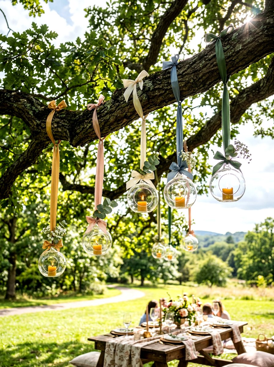 Tree Branch Decoration - 30 backyard picnic decor ideas