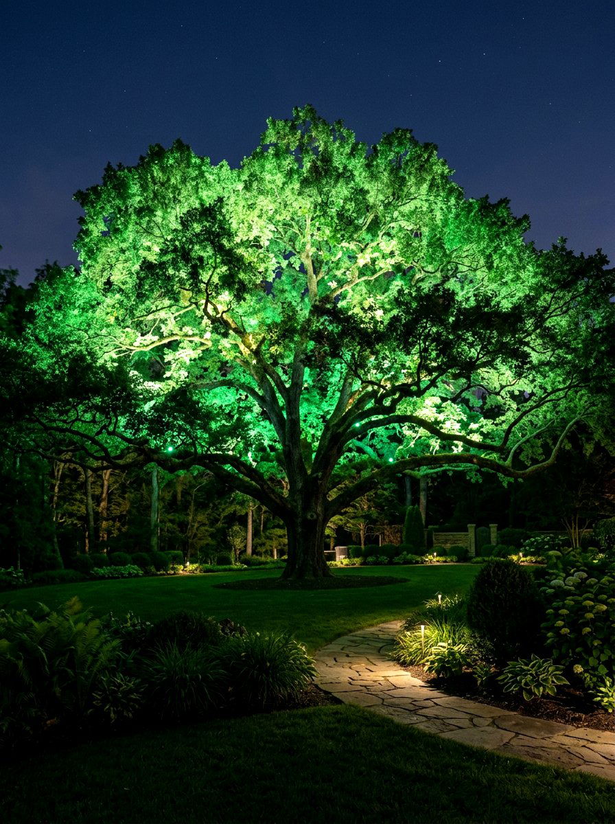 Tree Canopy Light - 30 tree lighting ideas