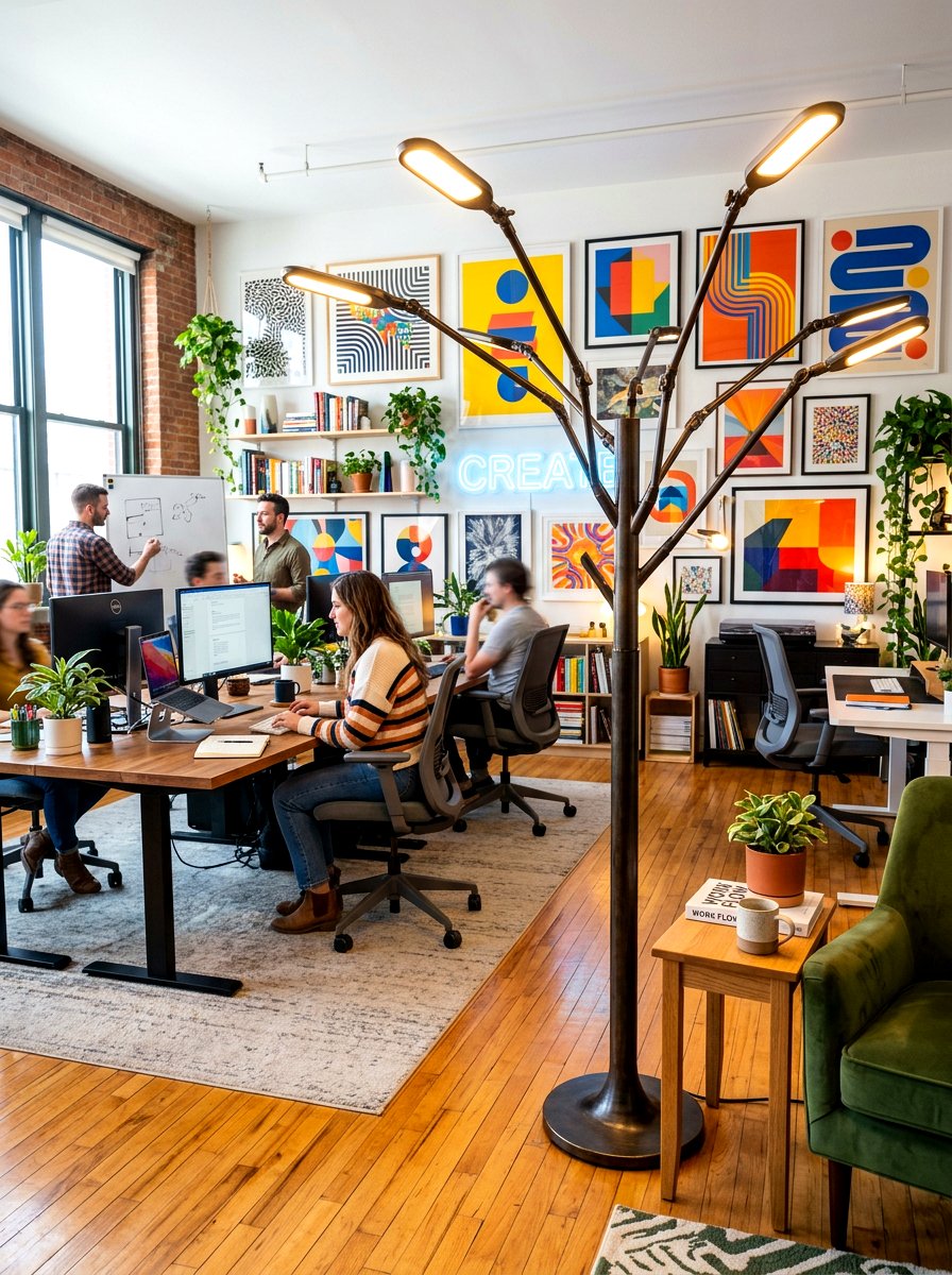 Tree Floor Lamp - 30 office floor lamp ideas