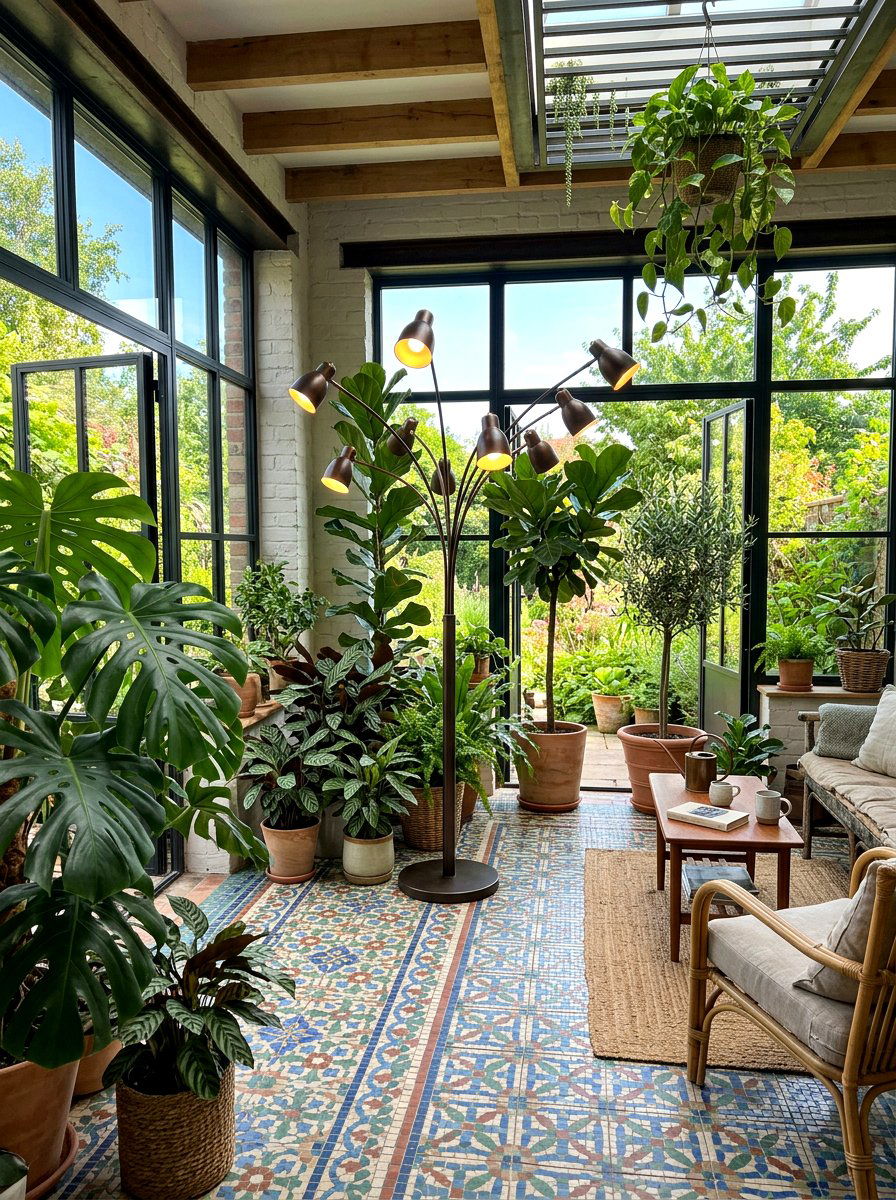 Tree Floor Lamp - 30 sunroom lighting ideas