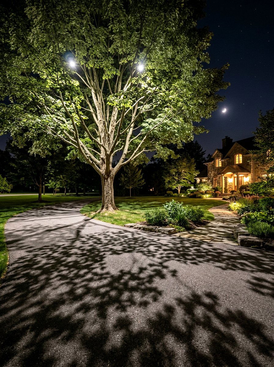 Tree Moonlighting - 30 front yard lighting ideas