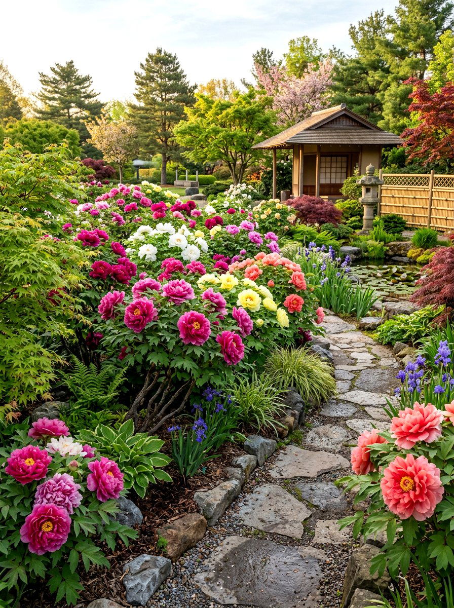 Tree Peony Garden Border - 30 peony border ideas
