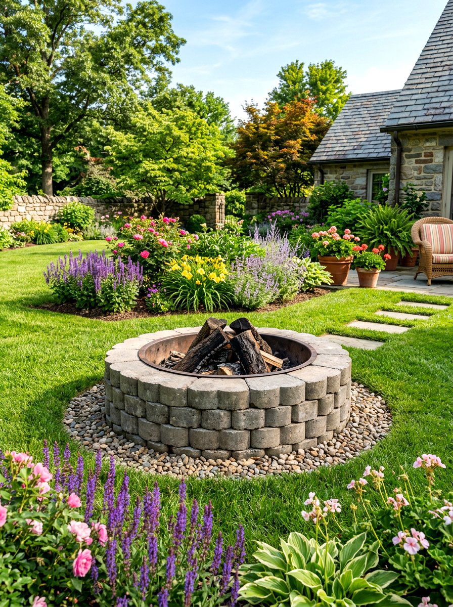 Tree Ring Fire Pit - 30 budget fire pit ideas