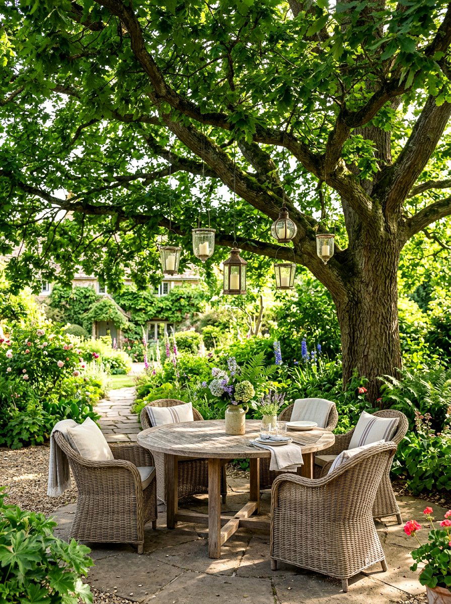 Tree Shade Seating - 30 al fresco dining ideas