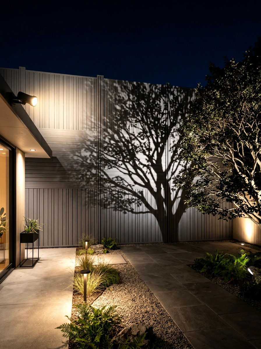 Tree Shadow Light - 30 tree lighting ideas