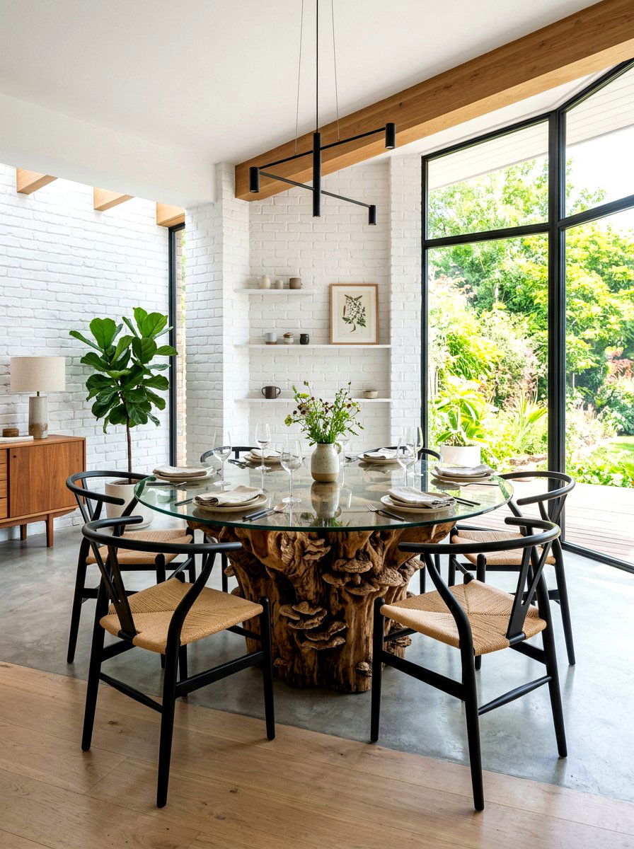 Tree Stump Dining Room - 30 mushroom dining room ideas