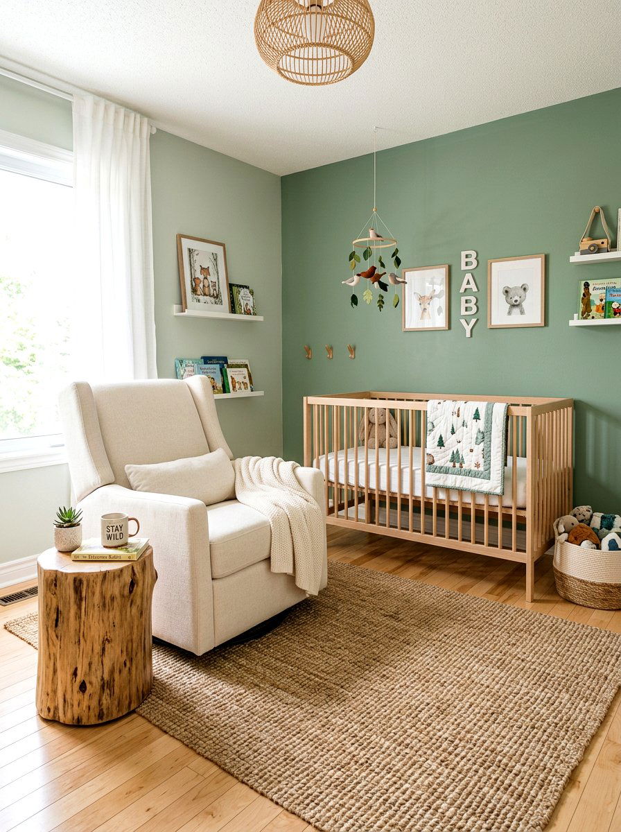 Tree Stump Table - 30 woodland nursery ideas