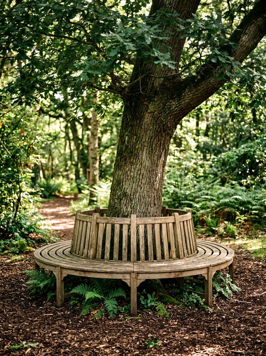Tree Surround Bench - 30 outdoor bench ideas