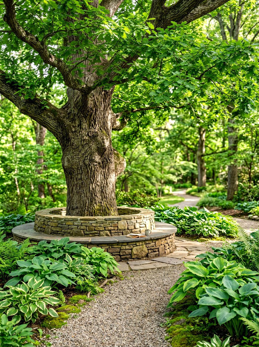 30 Stone Bench Garden Ideas for Relaxing Outdoor Comfort