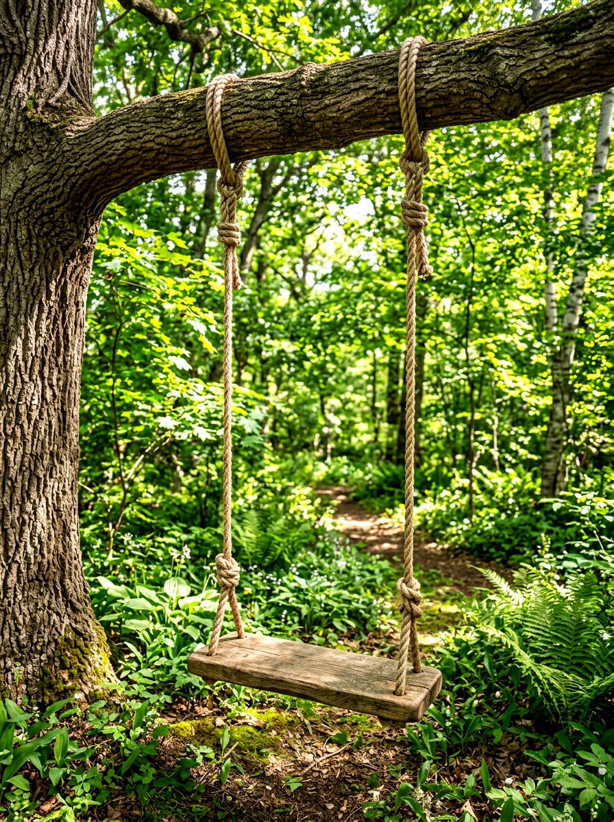 Tree Swing With Ropes - 30 backyard swing set ideas