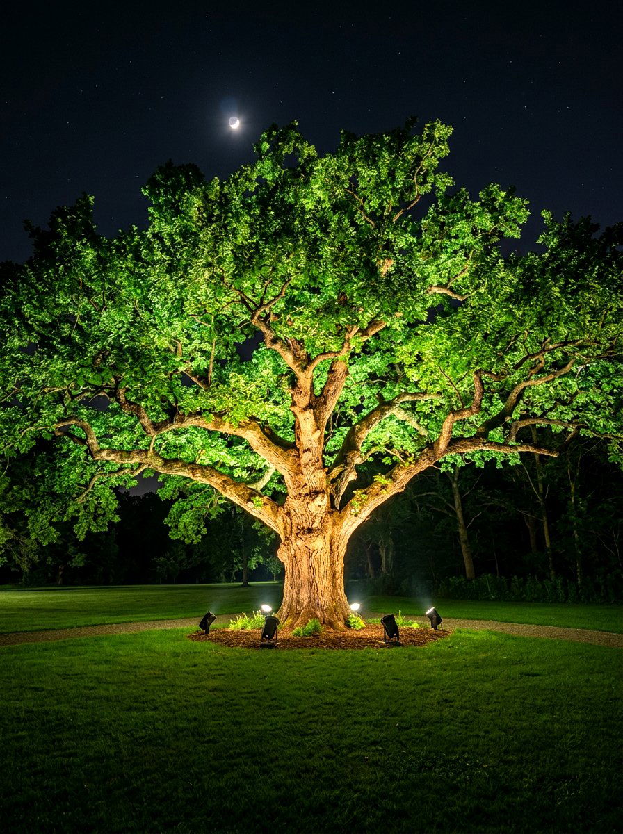 Tree Up Lighting - 30 backyard lighting ideas