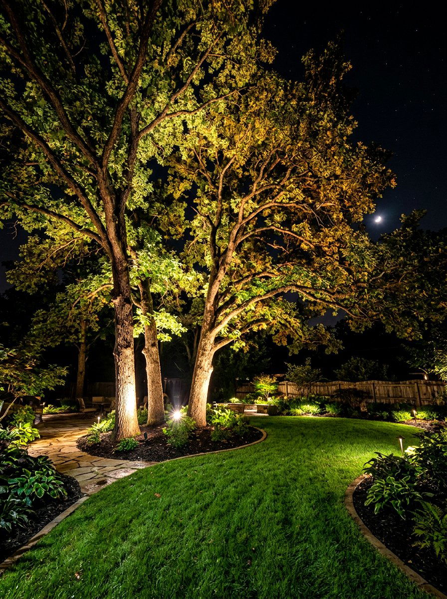 Tree Uplighting - 30 outdoor structure lighting ideas