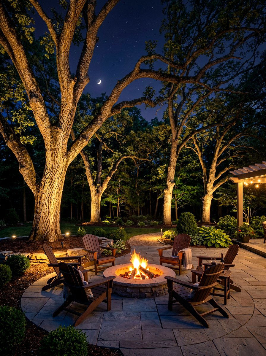 Tree Uplighting - 30 patio lighting ideas
