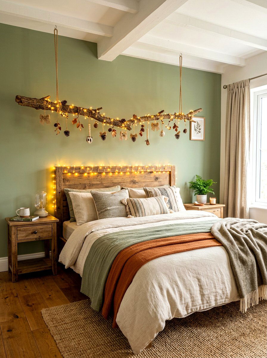 Tree branch decor - 30 fairycore bedroom ideas