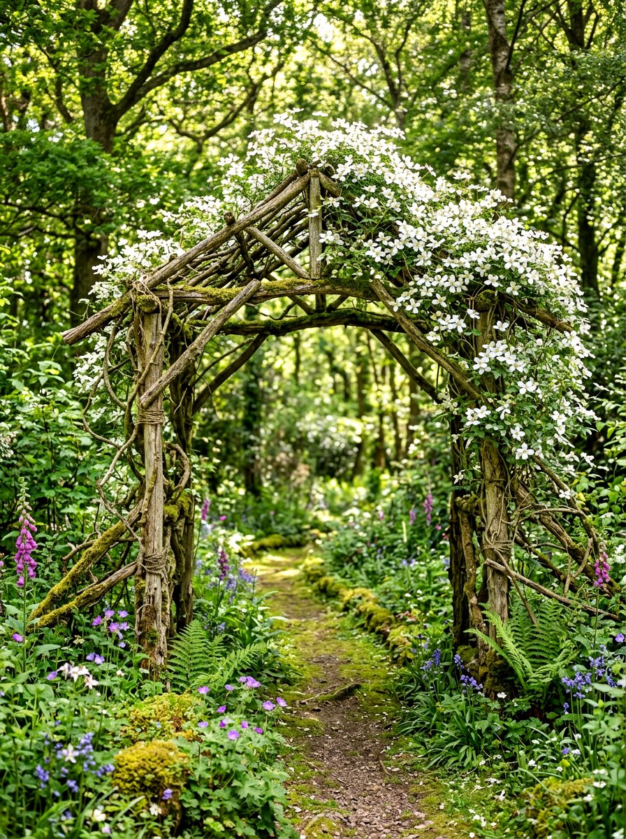 Tree branch trellis - 30 clematis trellis ideas