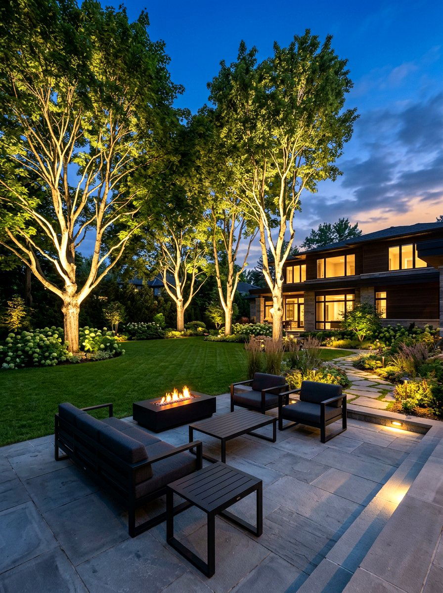 Tree lighting patio - 30 twilight patio decor ideas