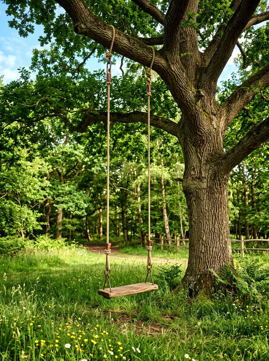 Tree swing - 30 cabin backyard landscaping ideas