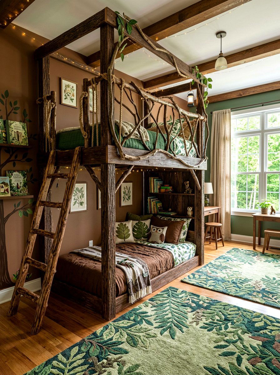 Treehouse Inspired Bedroom - 30 storybook bedroom decor ideas