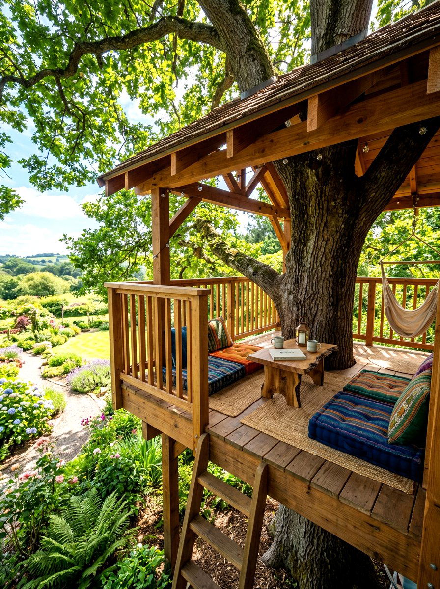 Treehouse Lounge For Adults - 30 backyard lounge zone ideas