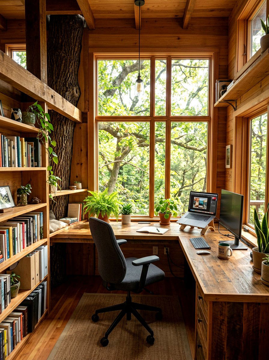 Treehouse Office - 30 treehouse ideas