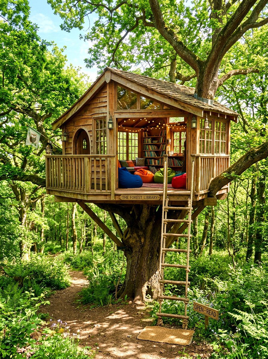 Treehouse library - 30 book nook ideas