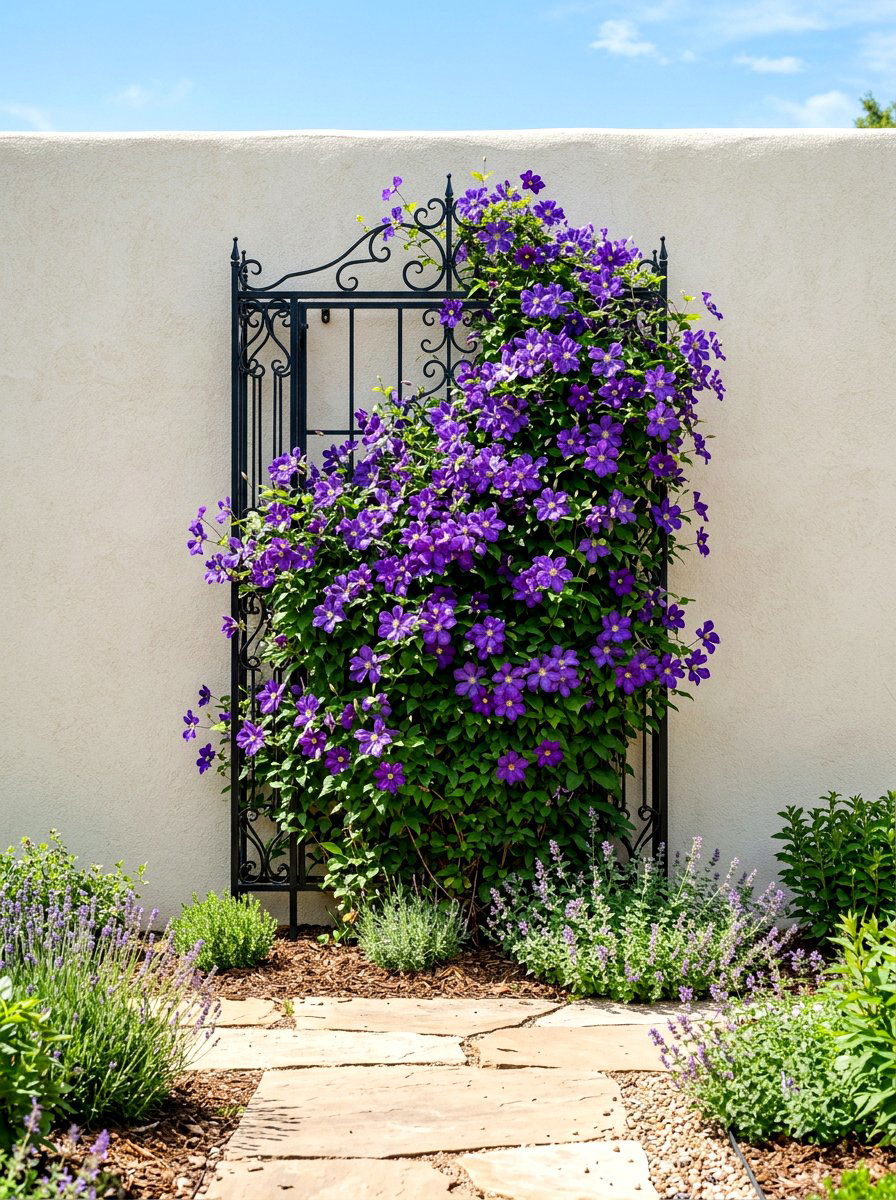 Trellis Climbing Plants - 30 small backyard ideas