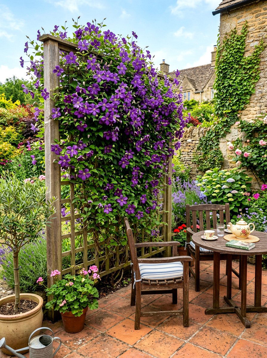 Trellis Climbing Plants - 30 sunset hosting patio ideas