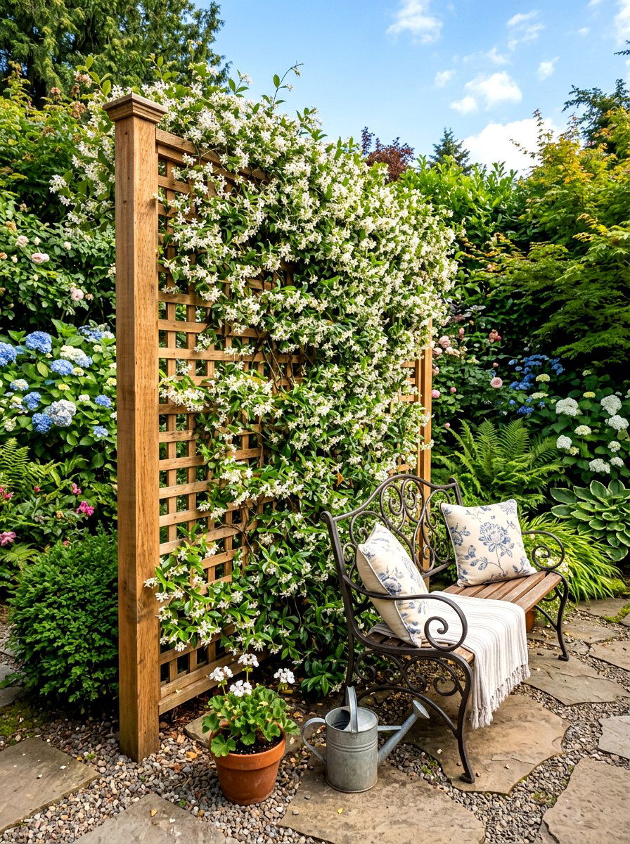 Trellis Privacy Screen - 30 budget patio ideas